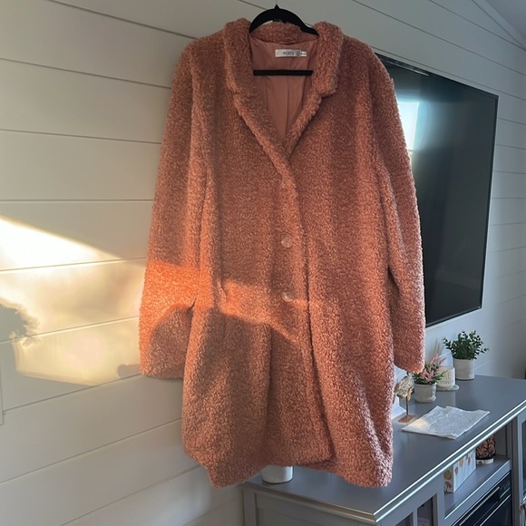 Ricki's Jackets & Blazers - NWOT Rickis Pink Button Teddy Jacket